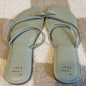 A New Day Mint or Sage Green Strappy Sandals - Size 7.5